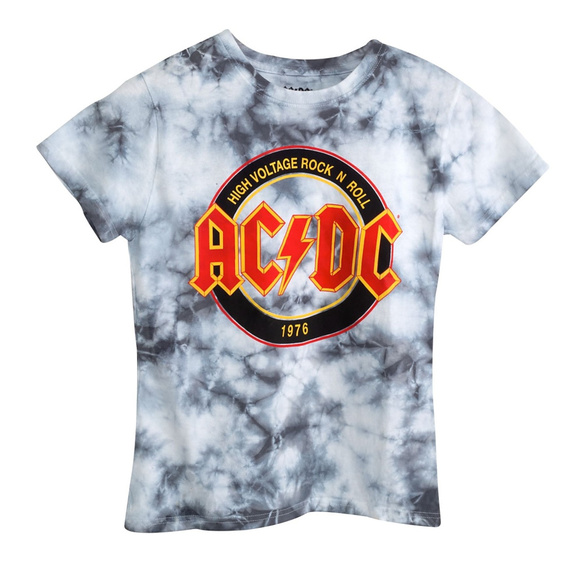 AC/DC High Voltage Tour 76 Logo Tie Dye metal rock Official T-Shirt 2XL XXL NWT - Picture 1 of 2